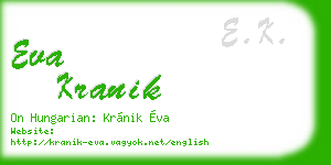eva kranik business card